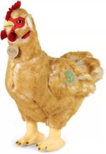 PLYŠ Slepice světlá stojící 33cm s vejcem snášející Eco-Friendly