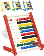 DŘEVO Počítadlo dětské kuličkové 4 barvy *DŘEVĚNÉ HRAČKY*