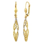 Zlaté visací náušnice spirály Goldie broušené