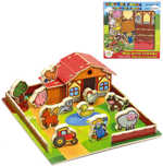 DŘEVO Stavebnice domeček farma se zvířátky *DŘEVĚNÉ HRAČKY*