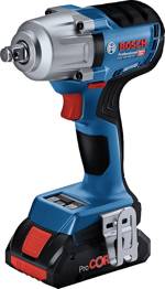 Bosch Professional GDS 18V-450 HC (2x PC 4,0Ah, L-BOXX), 06019K4002 aku rázový utahovák, 450 Nm, 18 V, Li-Ion, vč. 2x aku, vč. nabíječky, vč. Bluetooth modulu