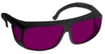 Brýle pro zvýraznění laserového paprsku Ne Purpurová skla Ne vlnové délky 190 → 600 nm od 2 plus , 450 → 615 od 1 plus