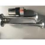 Fanfára chromová do auta na 12V s kompresorem 2x trubka 42 a 36cm