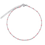 Dámský náramek z chirurgické oceli Nathalia -  růžový