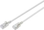 Digitus DK-1632-A-003S RJ45 síťové kabely, propojovací kabely CAT 6A F/FTP 0.3 m šedá barevně rozlišený, stíněný, točený drát, S průchodkou chránící proti