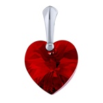 Stříbrný přívěsek Srdce Siam AB 14mm se Swarovski® Crystals