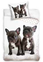 Bavlněné povlečení Buldoček a Buldoček