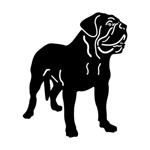 Samolepka silueta pes na auto a motorku, tuning nálepka (4833)