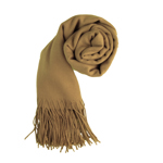 Dámská jednobarevná pašmína tmavě béžová