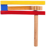 DŘEVO Řehtačka velikonoční barevná *DŘEVĚNÉ HRAČKY*