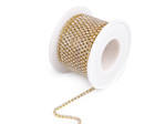 Štrasový prýmek / borta šíře 2,4 mm, barva 2 crystal zlatá