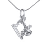 Stříbrný přívěsek šicí stroj