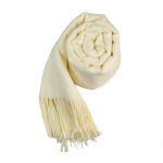 Dámská jednobarevná pašmína smetana