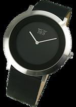 Dámské hodinky Phoebe – barevná kombinace chromová nerez ocel / černý ciferník / černý řemínek