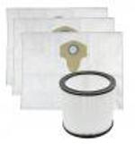 Alternativní omývatelný filtr PARKSIDE PNTS 1300,1400,1500 a sáčky textilní 30L objem,  1+3ks