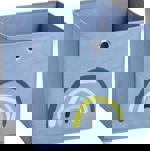 Dětský Úložný box Modrá Duha, flísový, modrý 14426