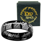 Černý prsten moci z Pána prstenů a Hobit z chirurgické oceli