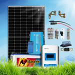 SVP solar 380 Wp | Fotovoltaický ostrovní systém 12V 230Ah s baterií Energy Bull a měničem napětí na 230V bez konstrukce