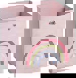 Dětský Úložný box Růžová Duha, flísový, růžový 14427