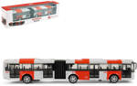 Autobus kovový červený kloubový PID Praha MHD zpětný chod