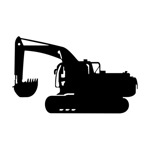 Samolepka silueta bagr na auto a motorku, tuning nálepka (3820)