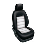 Autopotahy na Audi A4, B8 od roku 2008, kožené Authentic Leather, Barva Leather  černá/bílá 2346 Autopotah Automega na Audi A4, B8 od roku 2008, kožené Authentic Leather