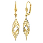 Zlaté visací náušnice Harlow broušené