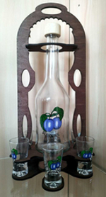 Dárková sada STOJAN Napoleon 0,5l + 6x vějířek 30ml dekor bažant