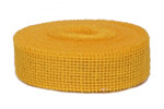 Stuha jutová šíře 50 mm, barva Žlutá