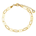 Dámský zlatý náramek Tanis ze žlutého zlata - 5 mm