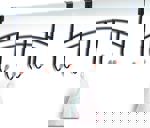 Věšák na dveře se 6 háčky, kov/dřevo, černý 13859