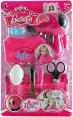 Kadeřnický dětský set fén s nůžkami a kapsářem na baterie