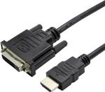Value HDMI / DVI kabelový adaptér Zástrčka HDMI-A, DVI-D 24 plus 1pol. Zástrčka 0.15 m černá 12.99.3115 HDMI kabel