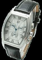 Pánské hodiny Desmond – barevná kombinace lesklá nerez ocel / bílý ciferník / černý řemínek