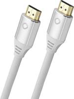 Oehlbach HDMI kabel Zástrčka HDMI-A, Zástrčka HDMI-A 0.75 m bílá D1C92488 8K UHD, pozlacené kontakty HDMI kabel