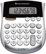 Texas Instruments TI-1795 SV kapesní kalkulačka, displej (počet míst) 8, solární napájení, na baterii, stříbrná