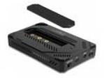 Delock - Kryt úložište - pro 1 x M.2 NVMe SSD + 1 x 2.5? SATA SSD, HDD, USB typ C, s fukncí klonování - 2.5", M.2 - M.2 NVMe Card, SATA 6Gb, s - USB4 - cerná