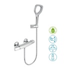 NOVASERVIS METALIA ECO+ baterie sprchová nástěnná, termostatická, s příslušenstvím, chrom  57961,0E
