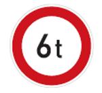 Zákaz vjezdu vozidel, jejichž okamžitá hmotnost převyšuje vyznačenou mez