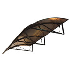 Markýza Retro, 200 x 90 x 25 cm, černá, kouřová výplň