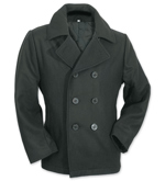 Kabát PEA COAT ČERNÝ