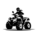 Samolepka čtyřkolka na auto a motorku, tuning nálepka (6110)