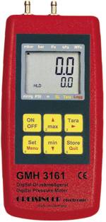 Greisinger GMH 3161-07 měřič vysokého/nízkého tlaku v systémech, měří tlak vzduchu, neagresivní plyny, korozivní plyny, -0.01 - 0.350 bar