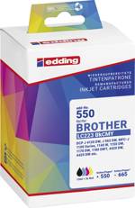 Edding Ink náhradní Brother LC-223BKCMY kompatibilní kombinované balení černá, azurová, purppurová, žlutá EDD-550 18-550-01