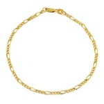 Zlatý náramek Figaro 2,3 mm - Y