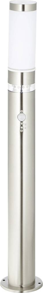 Brilliant G46799/82 Bole venkovní stojací osvětlení s PIR detektorem úsporná žárovka, LED E27, pevně vestavěné LED 60.84 W nerezová ocel