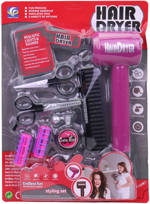 Kadeřnický dětský set s funkčním fénem a doplňky na baterie Světlo Zvuk