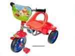 Mikro Tříkolka šlapaci červená 70x57x48cm kov s košíkem 3-6let