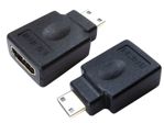 RS PRO Adaptér HDMI, orientace těla: Rovný, adaptér z typu: Mini HDMI Vnější, HDMI, adaptér z typu: Adaptér mini HDMI