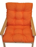 Polstr na zahradní křeslo s nízkým opěradlem - látka oranžový melír | RYCHLÉ DODÁNÍ
